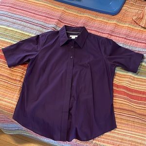 Lady Hathaway short sleeved button up top.